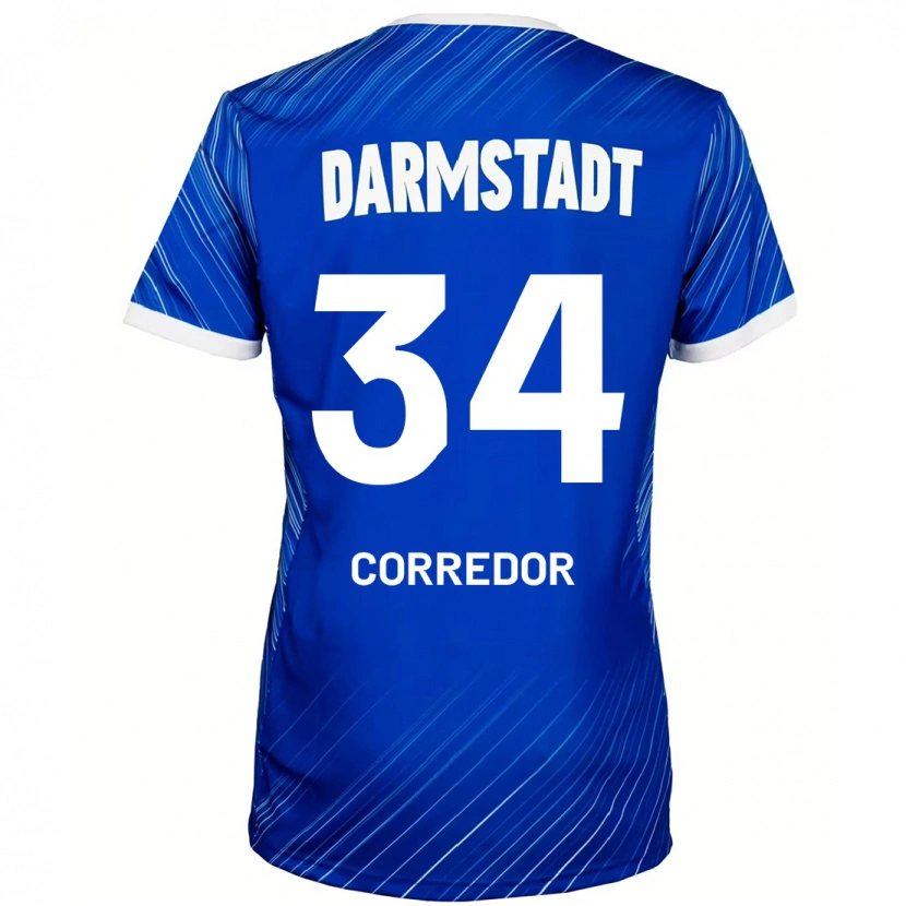 Danxen Kinder Killian Corredor #34 Blau Weiß Heimtrikot Trikot 2024/25 T-Shirt