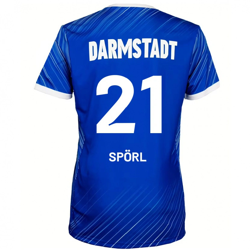 Danxen Kinder Luca Spörl #21 Blau Weiß Heimtrikot Trikot 2024/25 T-Shirt