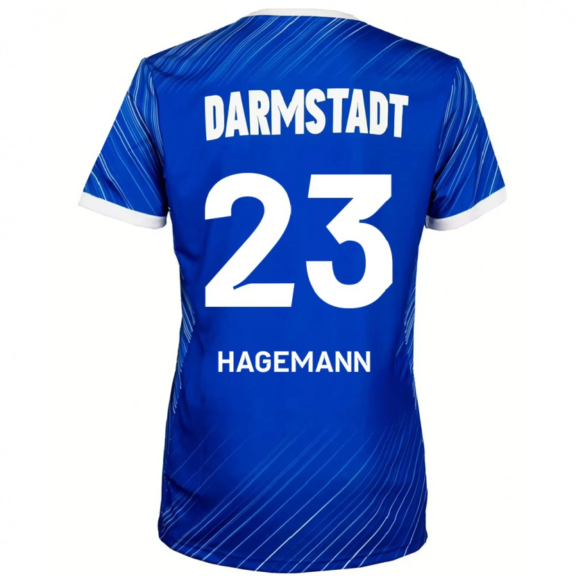 Danxen Kinder Emil Hagemann #23 Blau Weiß Heimtrikot Trikot 2024/25 T-Shirt