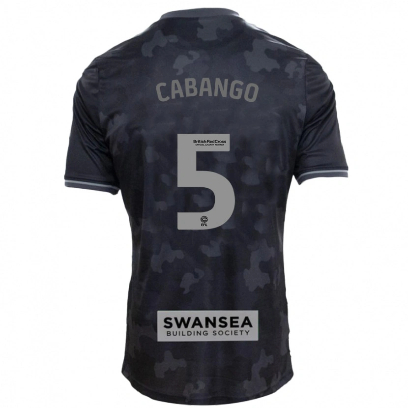 Danxen Kinder Ben Cabango #5 Schwarz Auswärtstrikot Trikot 2024/25 T-Shirt