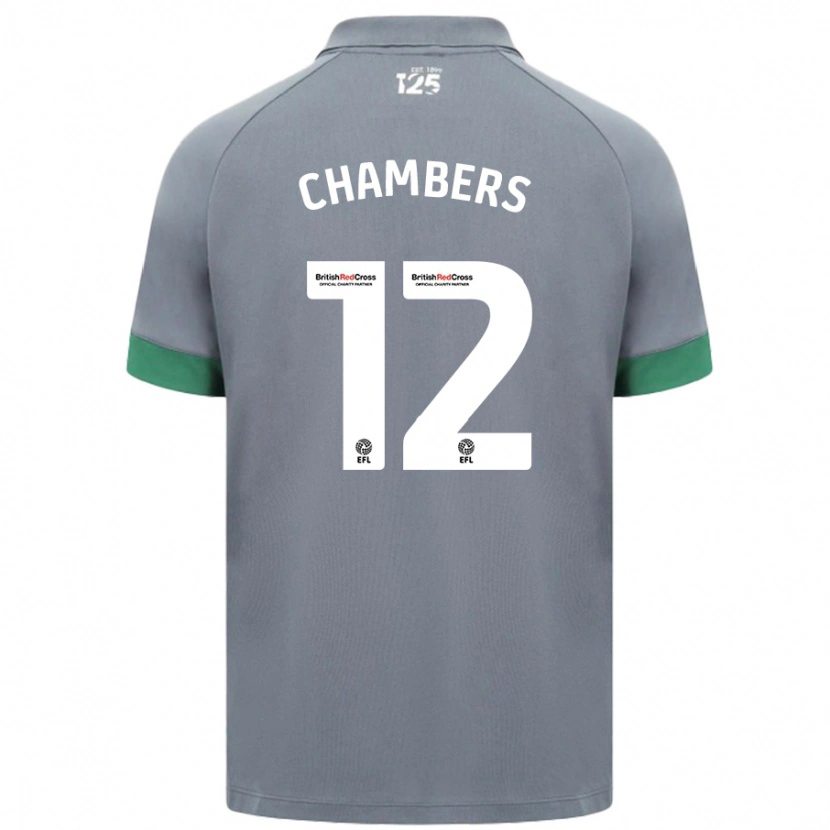 Danxen Kinder Calum Chambers #12 Dunkelgrau Auswärtstrikot Trikot 2024/25 T-Shirt