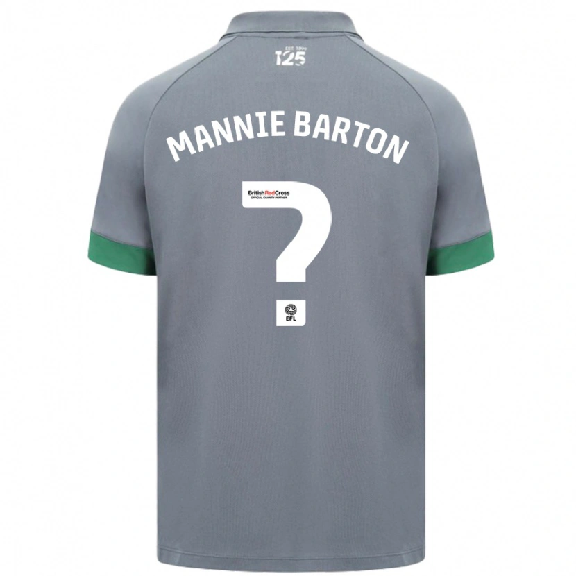 Danxen Kinder Mannie Barton #0 Dunkelgrau Auswärtstrikot Trikot 2024/25 T-Shirt