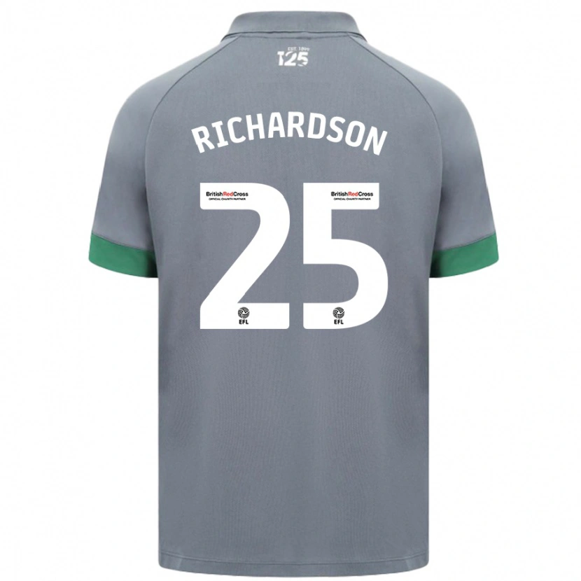 Danxen Kinder Tija Richardson #25 Dunkelgrau Auswärtstrikot Trikot 2024/25 T-Shirt