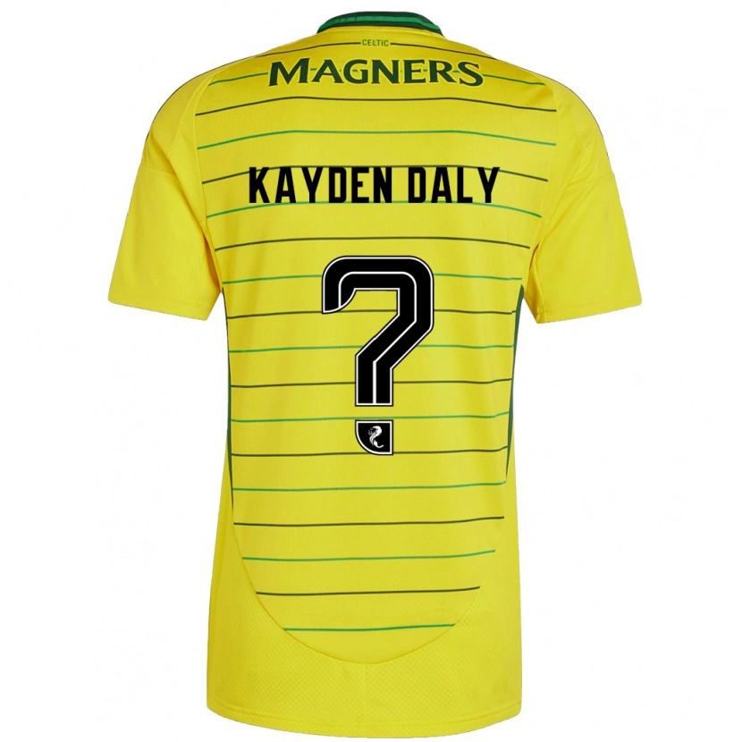 Danxen Kinder Kayden Daly #0 Gelb Auswärtstrikot Trikot 2024/25 T-Shirt