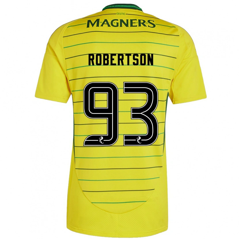 Danxen Kinder Mitchell Robertson #93 Gelb Auswärtstrikot Trikot 2024/25 T-Shirt