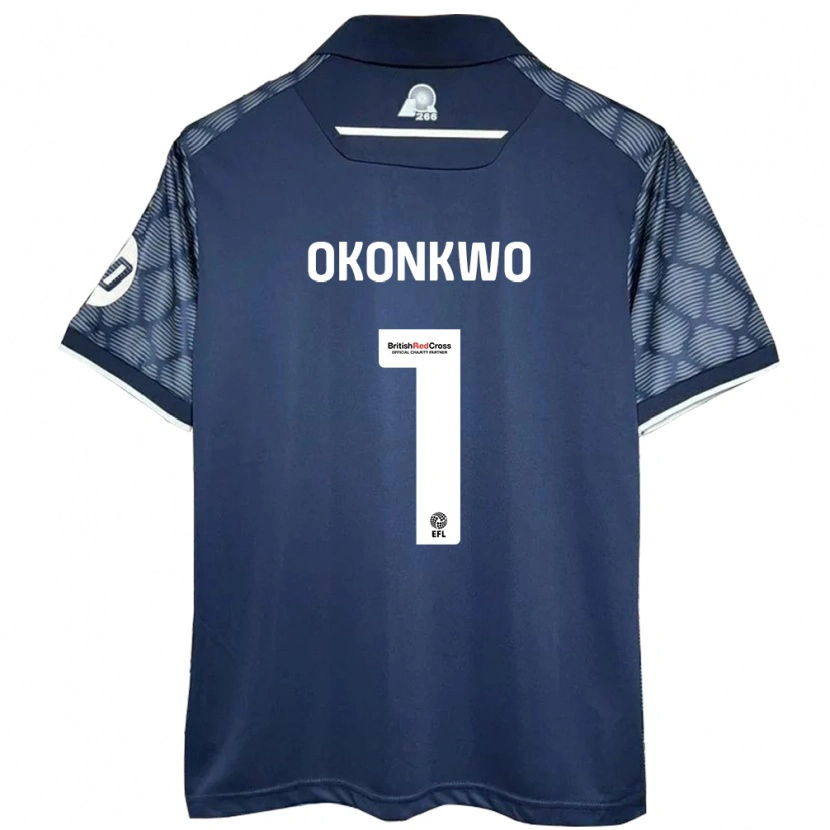 Danxen Kinder Arthur Okonkwo #1 Schwarz Auswärtstrikot Trikot 2024/25 T-Shirt