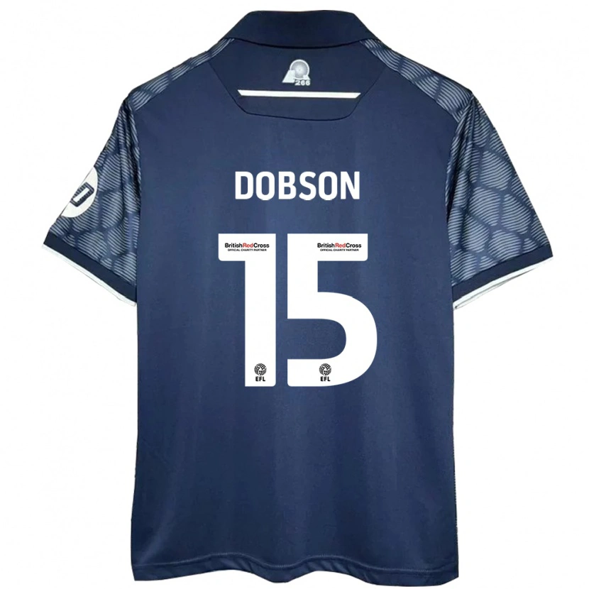 Danxen Kinder George Dobson #15 Schwarz Auswärtstrikot Trikot 2024/25 T-Shirt