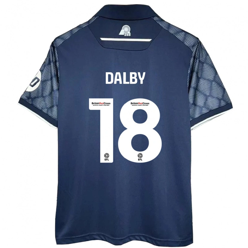 Danxen Kinder Sam Dalby #18 Schwarz Auswärtstrikot Trikot 2024/25 T-Shirt