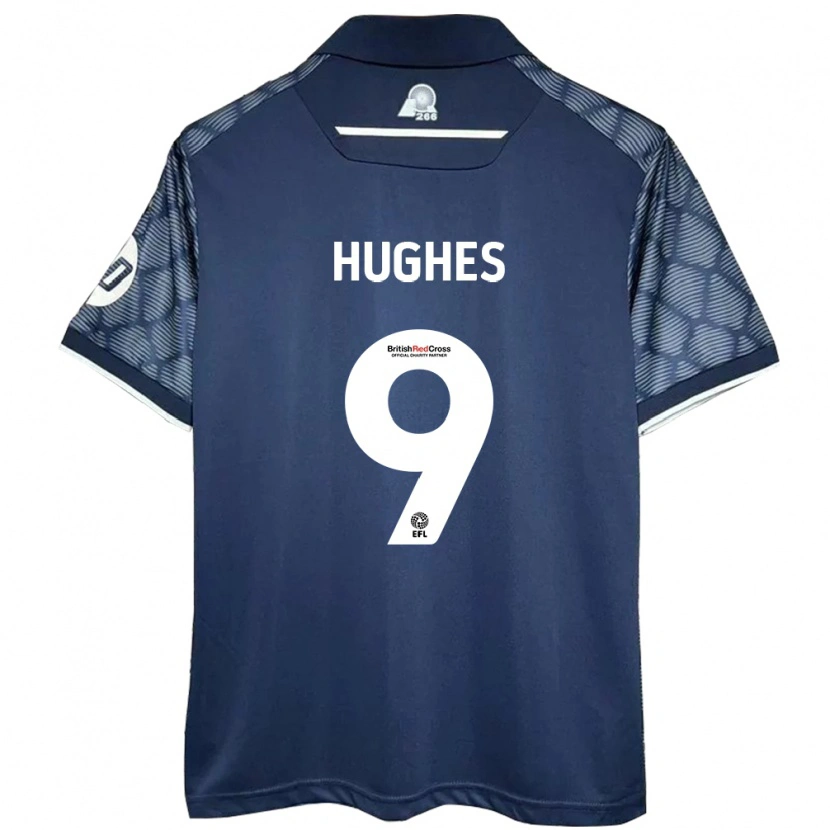 Danxen Kinder Rosie Hughes #9 Schwarz Auswärtstrikot Trikot 2024/25 T-Shirt