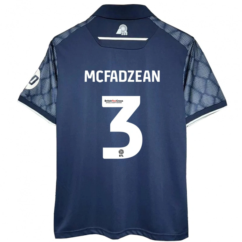 Danxen Kinder Callum Mcfadzean #3 Schwarz Auswärtstrikot Trikot 2024/25 T-Shirt