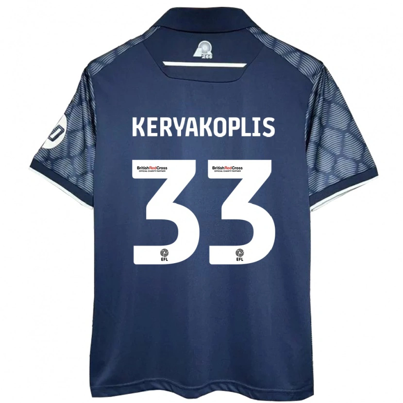 Danxen Kinder Hannah Keryakoplis #33 Schwarz Auswärtstrikot Trikot 2024/25 T-Shirt