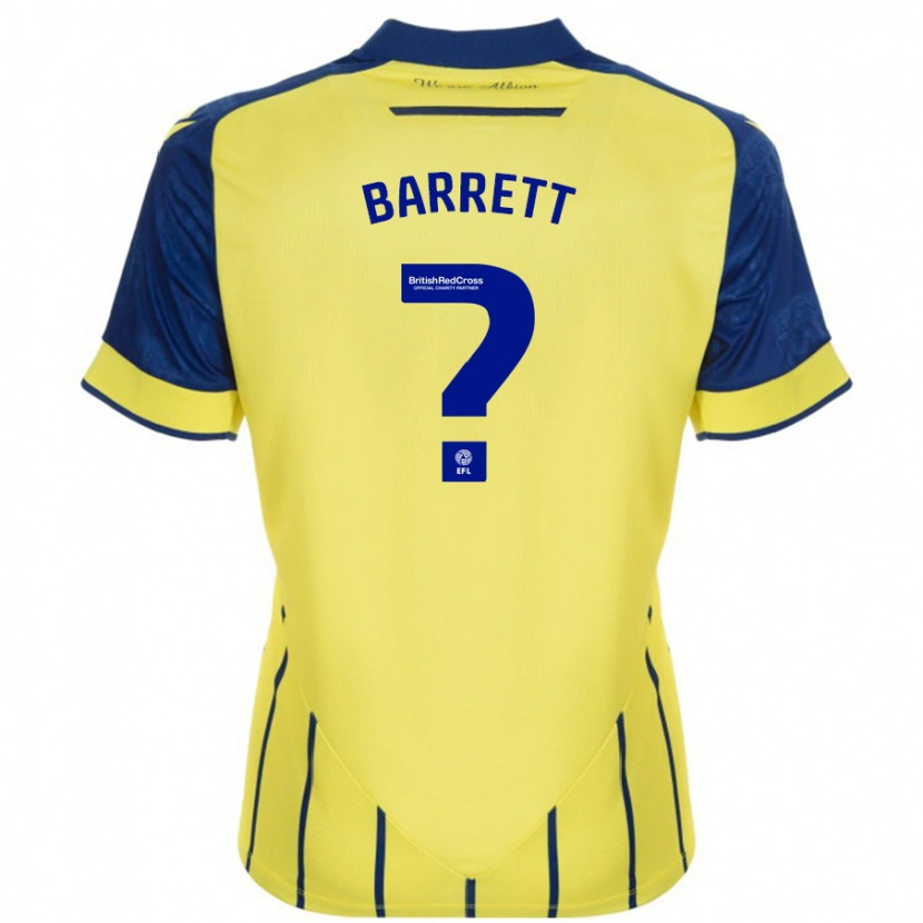 Danxen Kinder Josh Barrett #0 Gelb Blau Auswärtstrikot Trikot 2024/25 T-Shirt