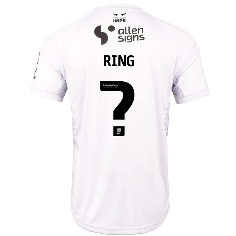 Danxen Kinder Erik Ring #0 Rot Weiß Auswärtstrikot Trikot 2024/25 T-Shirt