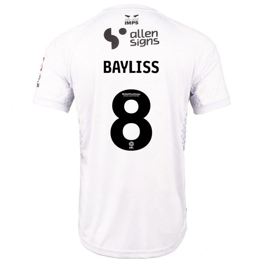 Danxen Kinder Tom Bayliss #8 Rot Weiß Auswärtstrikot Trikot 2024/25 T-Shirt