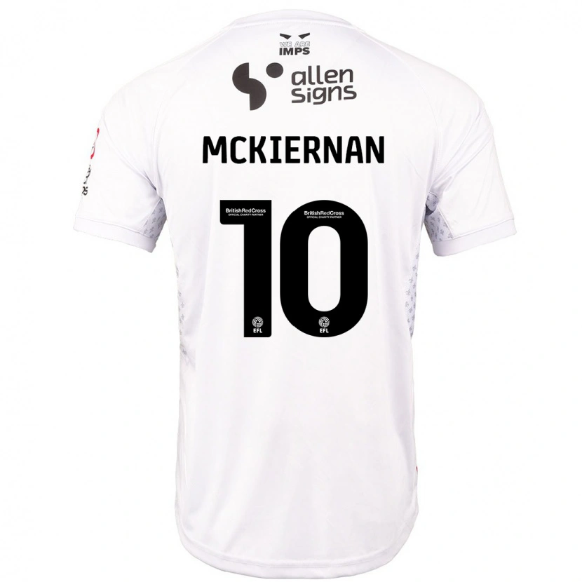 Danxen Kinder Jj Mckiernan #10 Rot Weiß Auswärtstrikot Trikot 2024/25 T-Shirt