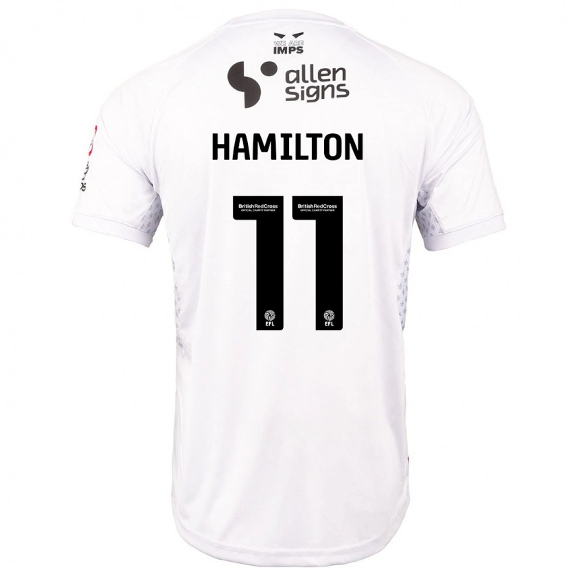 Danxen Kinder Ethan Hamilton #11 Rot Weiß Auswärtstrikot Trikot 2024/25 T-Shirt