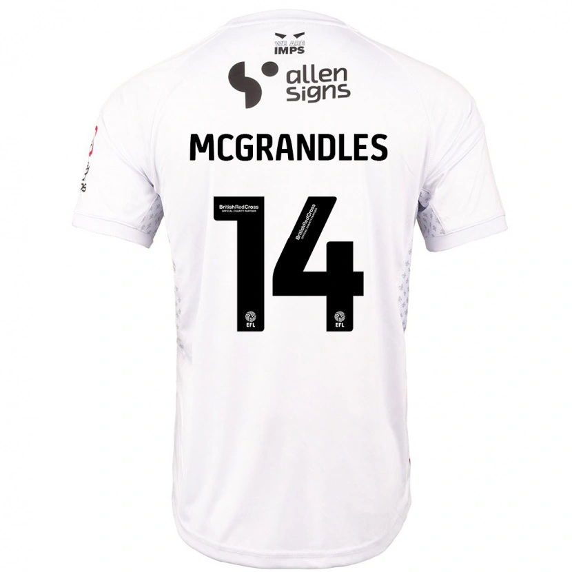 Danxen Kinder Conor Mcgrandles #14 Rot Weiß Auswärtstrikot Trikot 2024/25 T-Shirt