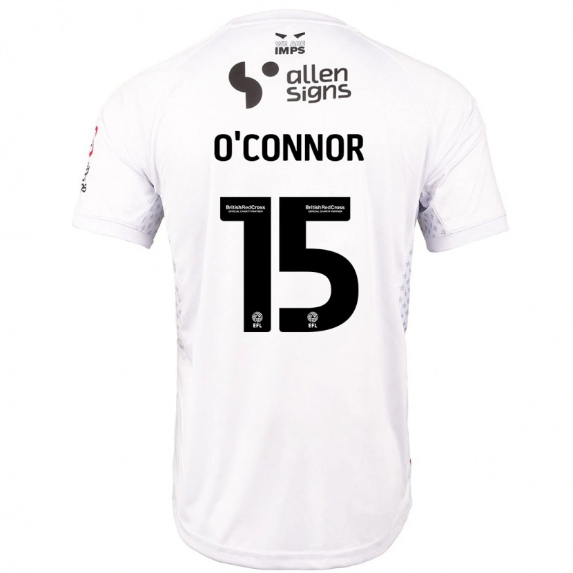 Danxen Kinder Paudie O'connor #15 Rot Weiß Auswärtstrikot Trikot 2024/25 T-Shirt