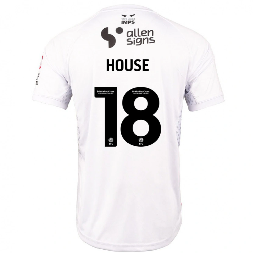 Danxen Kinder Ben House #18 Rot Weiß Auswärtstrikot Trikot 2024/25 T-Shirt