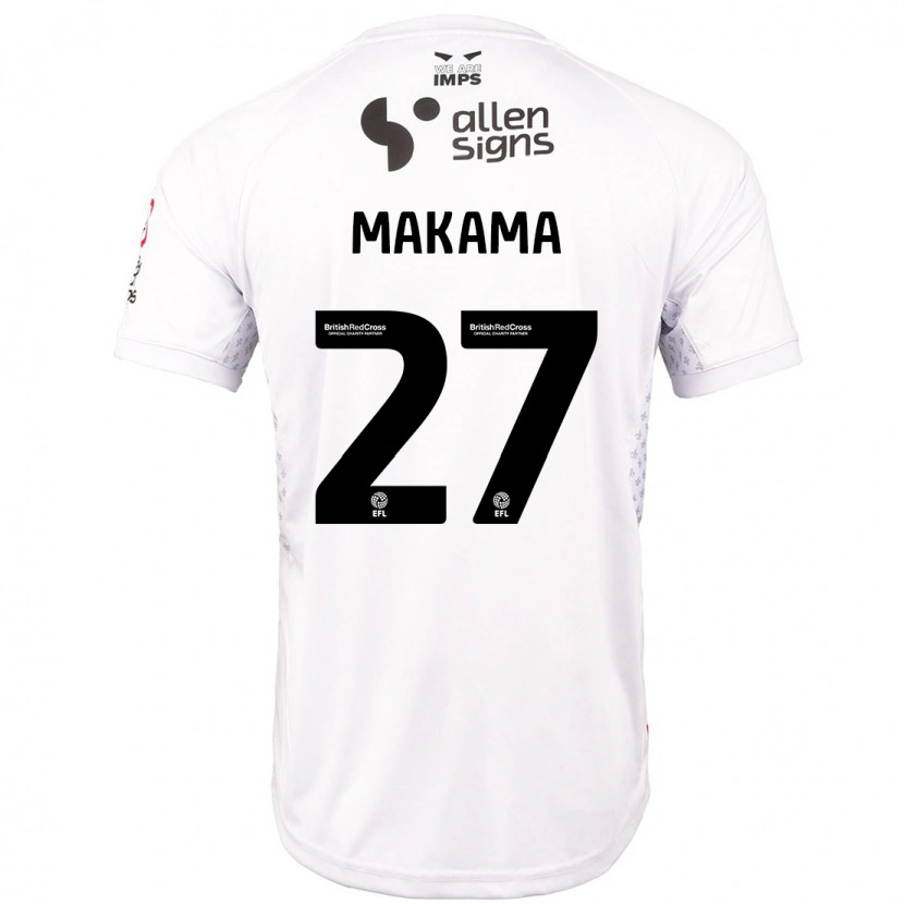 Danxen Kinder Jovon Makama #27 Rot Weiß Auswärtstrikot Trikot 2024/25 T-Shirt