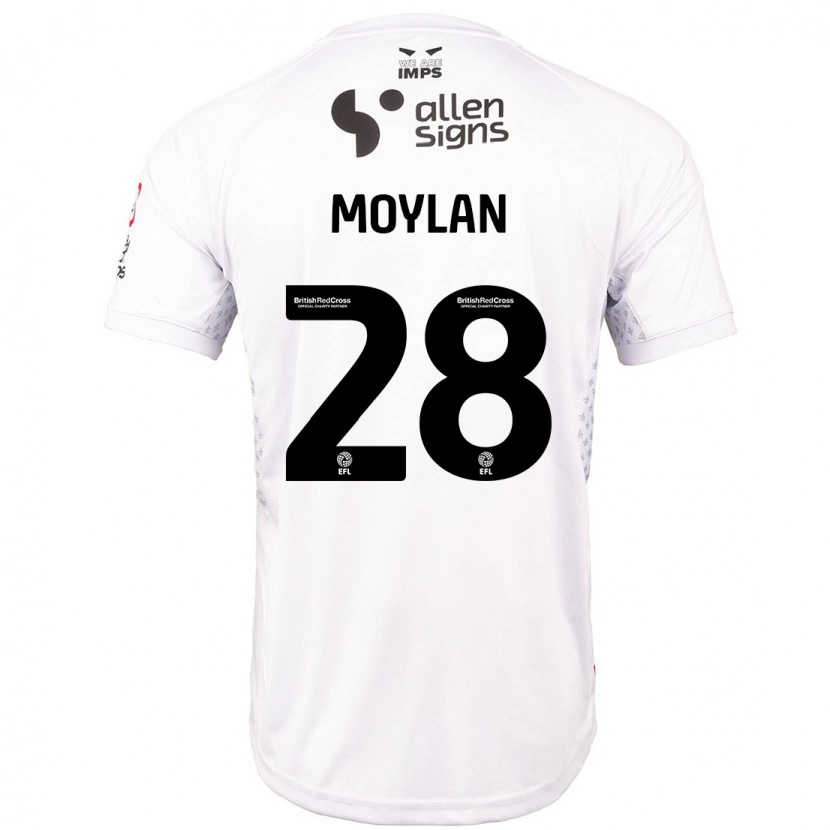 Danxen Kinder Jack Moylan #28 Rot Weiß Auswärtstrikot Trikot 2024/25 T-Shirt