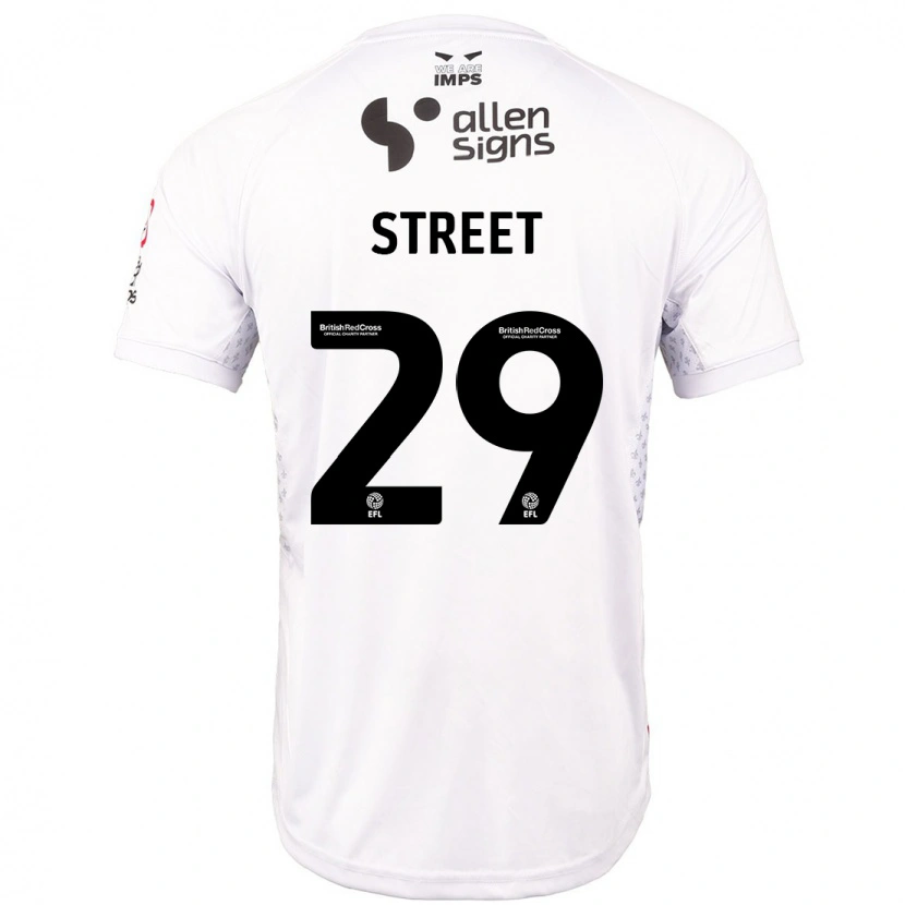 Danxen Kinder Robert Street #29 Rot Weiß Auswärtstrikot Trikot 2024/25 T-Shirt