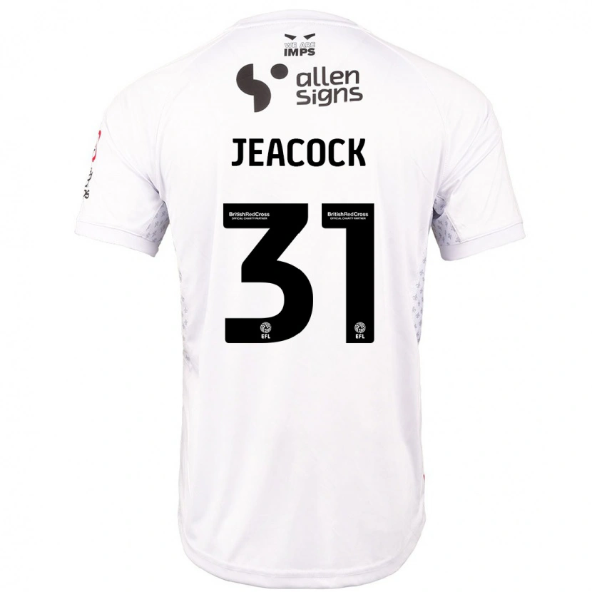 Danxen Kinder Zach Jeacock #31 Rot Weiß Auswärtstrikot Trikot 2024/25 T-Shirt