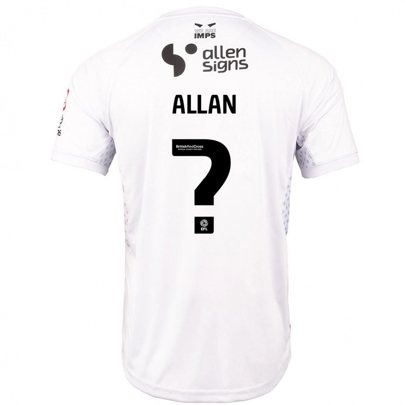 Danxen Kinder Isaac Allan #0 Rot Weiß Auswärtstrikot Trikot 2024/25 T-Shirt