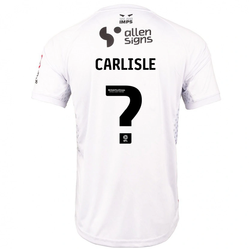 Danxen Kinder Charlie Carlisle #0 Rot Weiß Auswärtstrikot Trikot 2024/25 T-Shirt