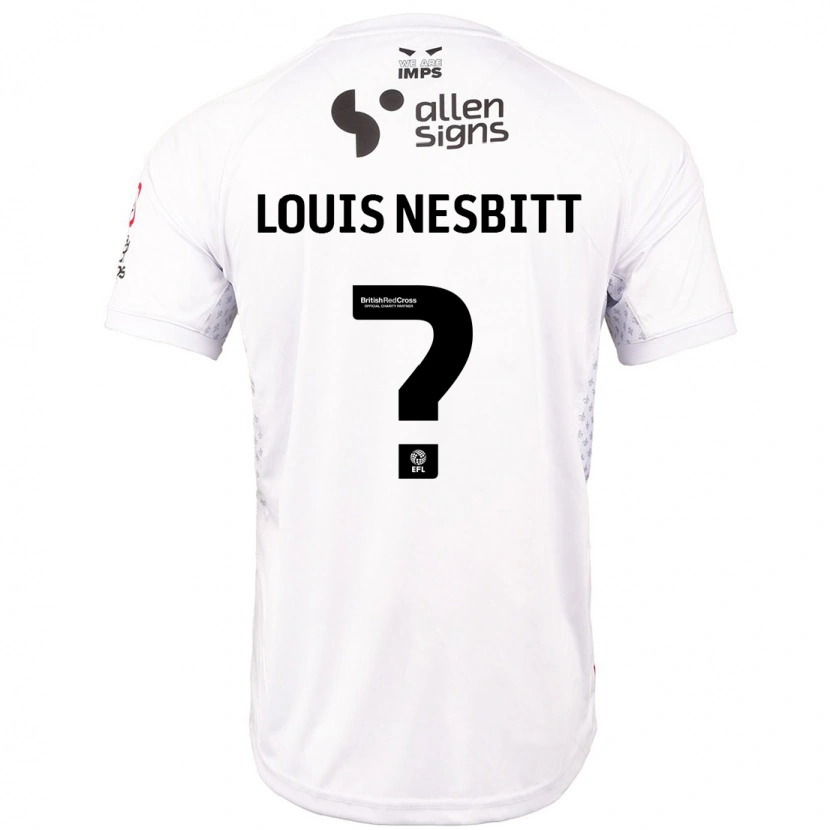 Danxen Kinder Louis Nesbitt #0 Rot Weiß Auswärtstrikot Trikot 2024/25 T-Shirt