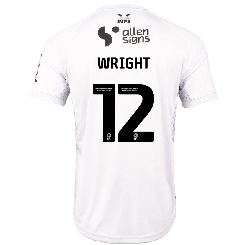 Danxen Kinder Jordan Wright #12 Rot Weiß Auswärtstrikot Trikot 2024/25 T-Shirt