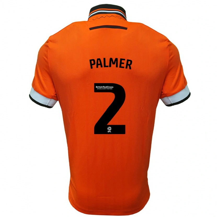 Danxen Kinder Liam Palmer #2 Orange Weiß Auswärtstrikot Trikot 2024/25 T-Shirt