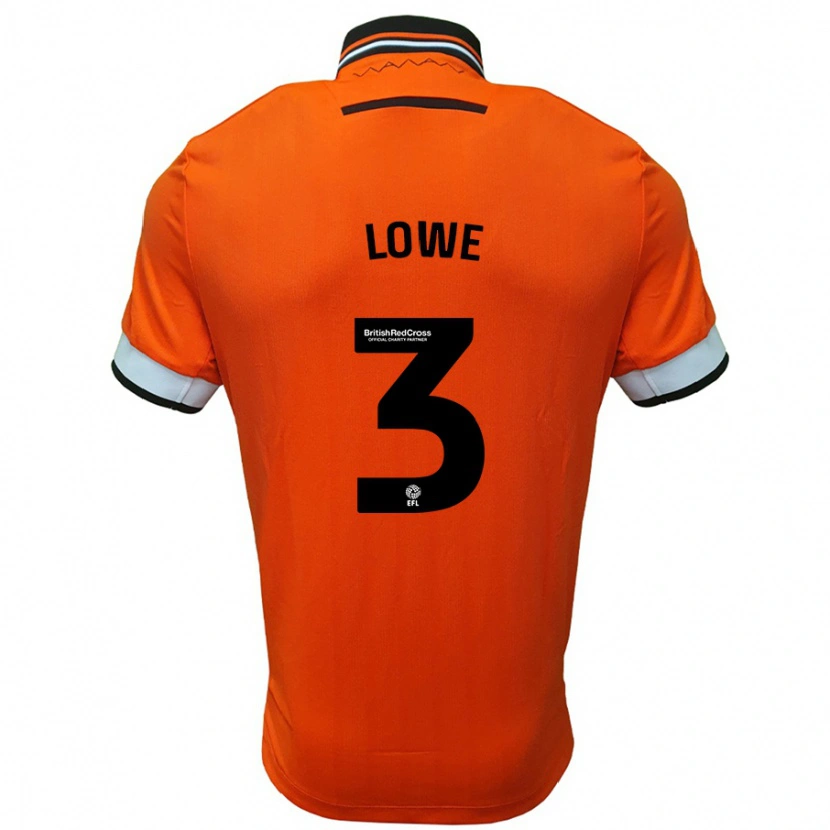 Danxen Kinder Max Lowe #3 Orange Weiß Auswärtstrikot Trikot 2024/25 T-Shirt