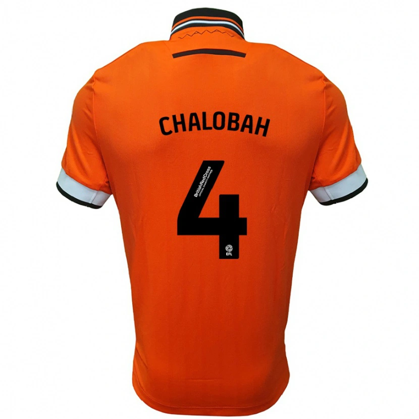 Danxen Kinder Nathaniel Chalobah #4 Orange Weiß Auswärtstrikot Trikot 2024/25 T-Shirt