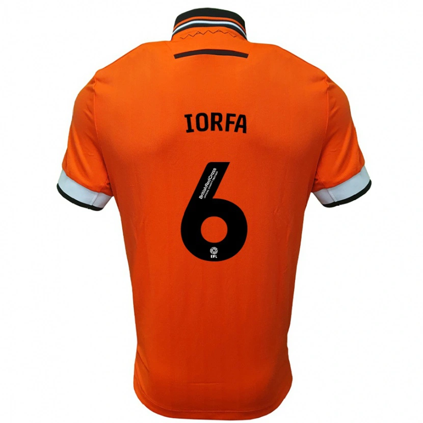 Danxen Kinder Dominic Iorfa #6 Orange Weiß Auswärtstrikot Trikot 2024/25 T-Shirt