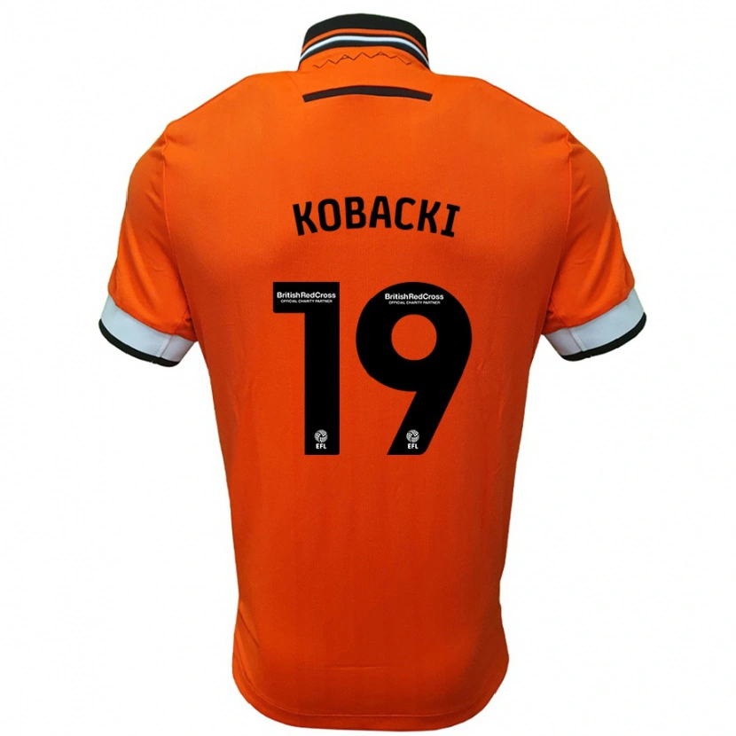 Danxen Kinder Olaf Kobacki #19 Orange Weiß Auswärtstrikot Trikot 2024/25 T-Shirt