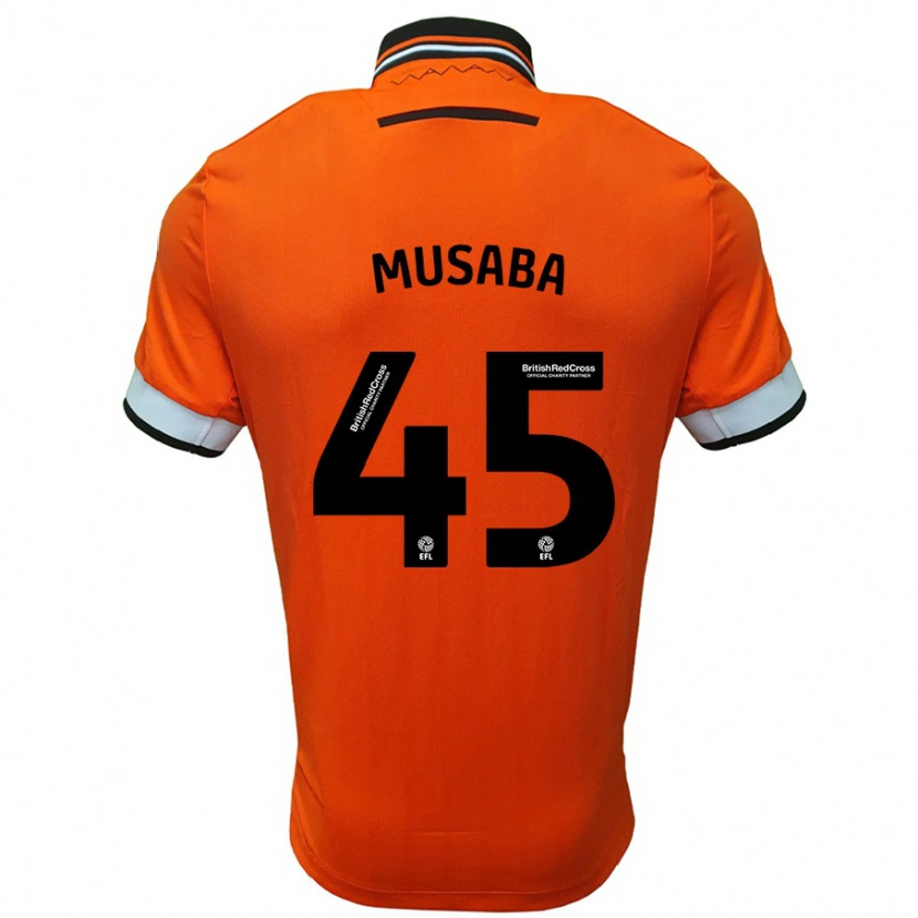 Danxen Kinder Anthony Musaba #45 Orange Weiß Auswärtstrikot Trikot 2024/25 T-Shirt