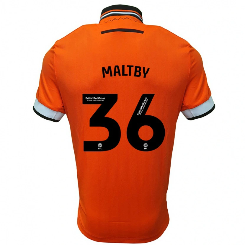 Danxen Kinder Mackenzie Maltby #36 Orange Weiß Auswärtstrikot Trikot 2024/25 T-Shirt