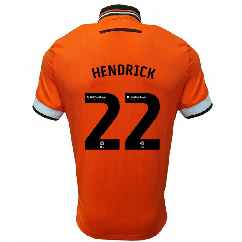 Danxen Kinder Jeff Hendrick #22 Orange Weiß Auswärtstrikot Trikot 2024/25 T-Shirt