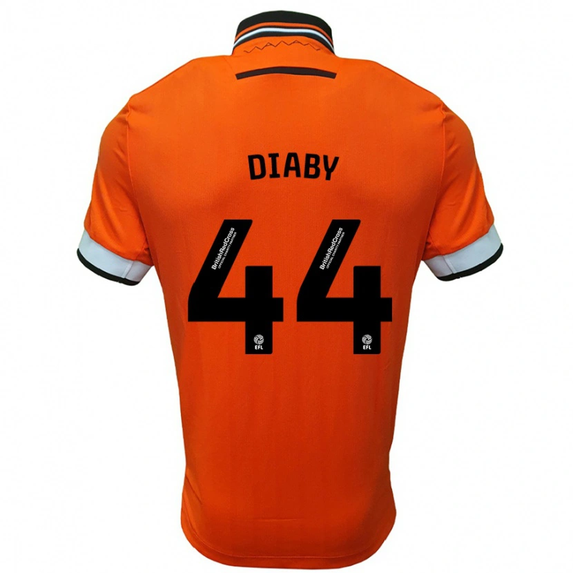 Danxen Kinder Momo Diaby #44 Orange Weiß Auswärtstrikot Trikot 2024/25 T-Shirt