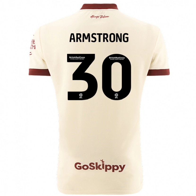 Danxen Kinder Sinclair Armstrong #30 Cremeweiß Auswärtstrikot Trikot 2024/25 T-Shirt