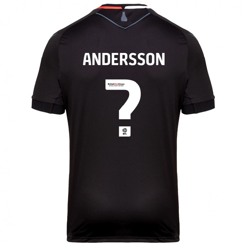 Danxen Kinder Edwin Andersson #0 Schwarz Auswärtstrikot Trikot 2024/25 T-Shirt