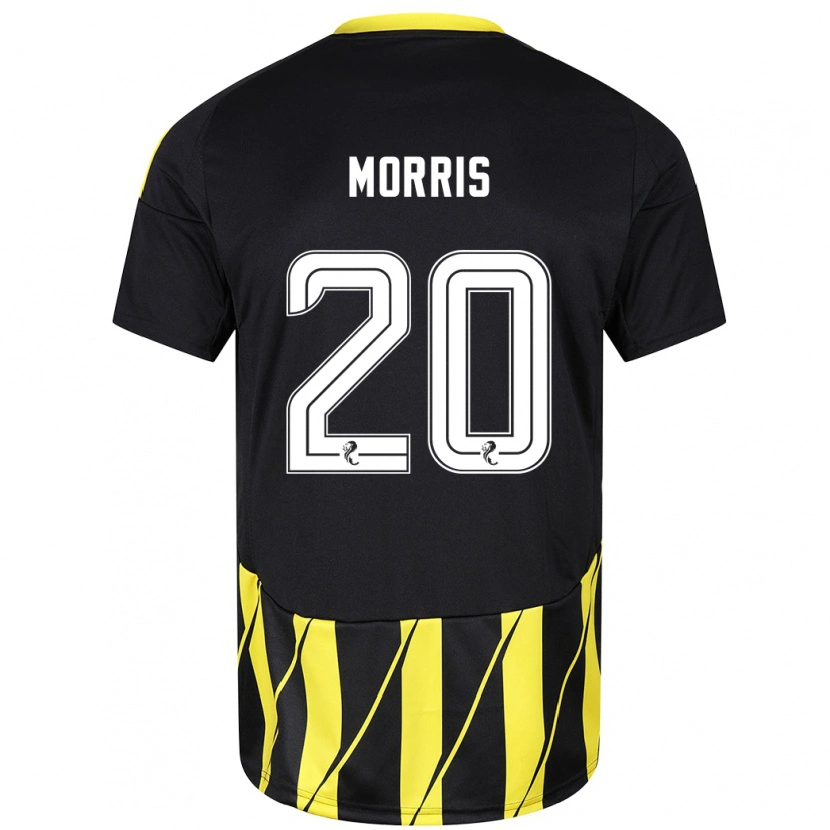 Danxen Kinder Shayden Morris #20 Schwarz Gelb Auswärtstrikot Trikot 2024/25 T-Shirt