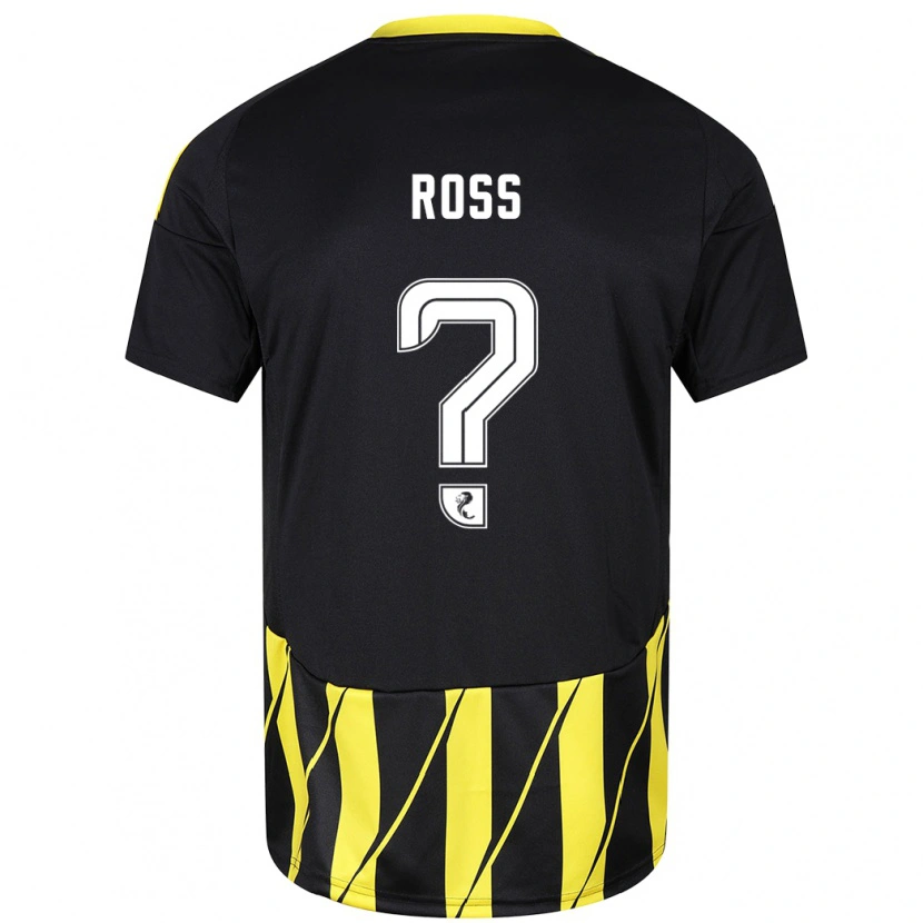 Danxen Kinder Dylan Ross #0 Schwarz Gelb Auswärtstrikot Trikot 2024/25 T-Shirt