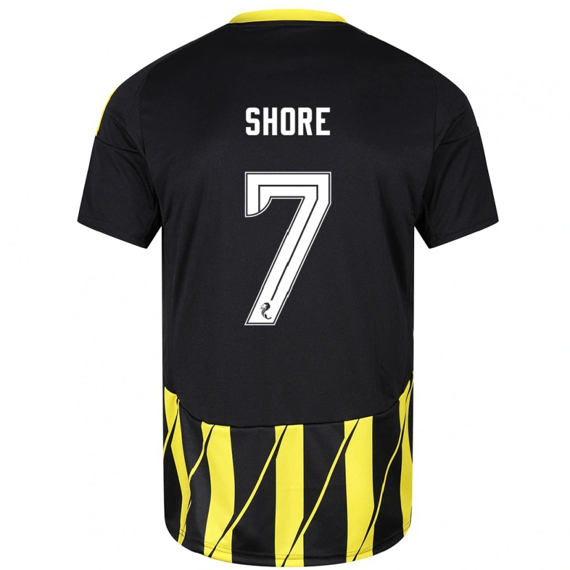 Danxen Kinder Eilidh Shore #7 Schwarz Gelb Auswärtstrikot Trikot 2024/25 T-Shirt