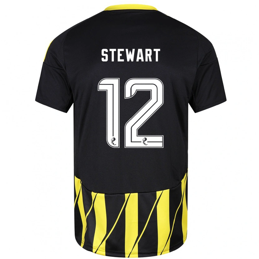 Danxen Kinder Hannah Stewart #12 Schwarz Gelb Auswärtstrikot Trikot 2024/25 T-Shirt