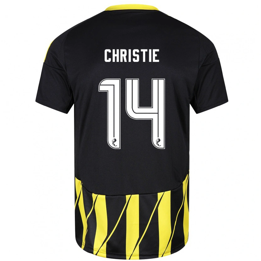 Danxen Kinder Mya Christie #14 Schwarz Gelb Auswärtstrikot Trikot 2024/25 T-Shirt