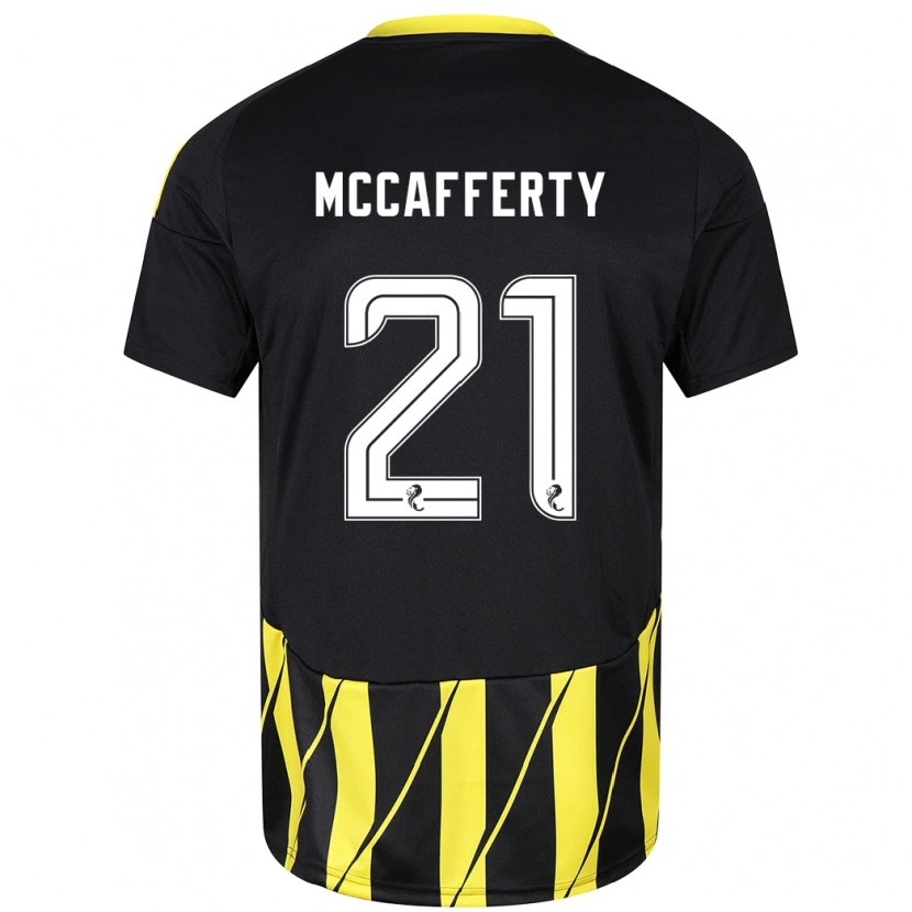 Danxen Kinder Eirinn Mccafferty #21 Schwarz Gelb Auswärtstrikot Trikot 2024/25 T-Shirt