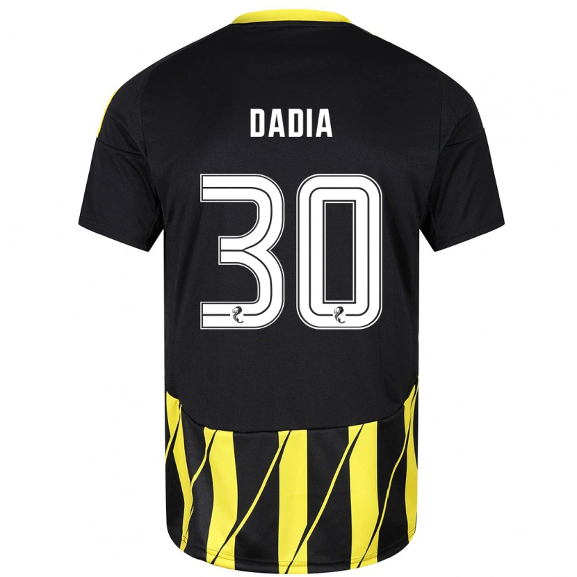 Danxen Kinder Or Dadia #30 Schwarz Gelb Auswärtstrikot Trikot 2024/25 T-Shirt