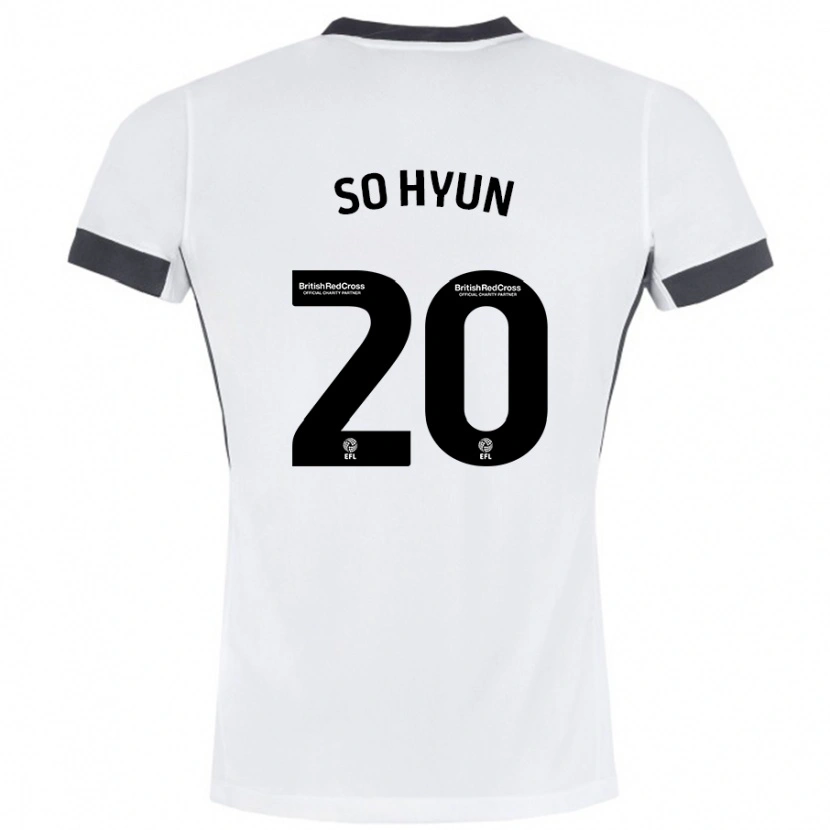 Danxen Kinder Cho So-Hyun #20 Weiß Schwarz Auswärtstrikot Trikot 2024/25 T-Shirt